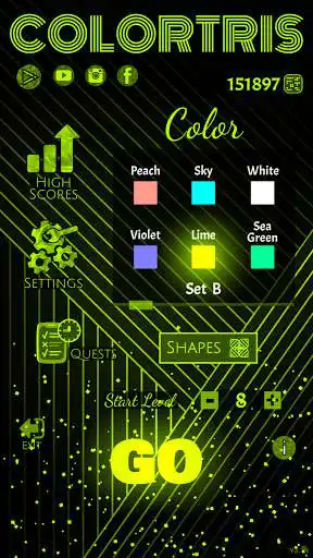 Play ColorTris - Falling Neon Blocks Classic Brick Game  and enjoy ColorTris - Falling Neon Blocks Classic Brick Game with UptoPlay