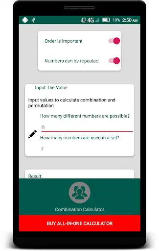 Play Combination - Permutation Calculator  and enjoy Combination - Permutation Calculator with UptoPlay