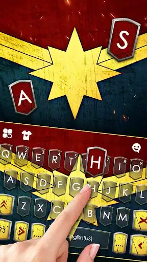 Play Comic Hero Medal Keyboard Theme as an online game Comic Hero Medal Keyboard Theme with UptoPlay