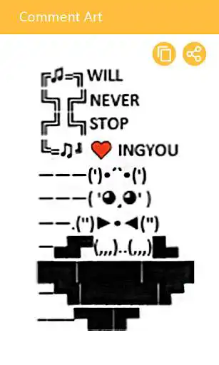 Play Comment Ascii Art Emoji text  and enjoy Comment Ascii Art Emoji text with UptoPlay