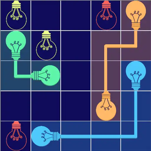 Play Connect Neon Bulb - Join the Dots Line Puzzle APK