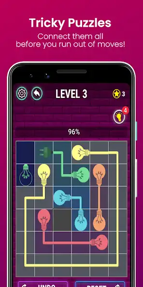 Play Connect Neon Bulb - Join the Dots Line Puzzle as an online game Connect Neon Bulb - Join the Dots Line Puzzle with UptoPlay