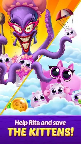 Play Cookie Cats Pop - Bubble Pop as an online game Cookie Cats Pop - Bubble Pop with UptoPlay