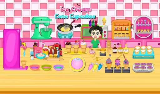 Play Cooking Ice Cream Cone Cupcake