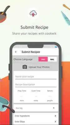 Play Cookwik App, Recipes in Malayalam, English