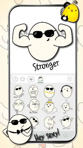 Play Cool Egg Emoji Stickers  and enjoy Cool Egg Emoji Stickers with UptoPlay