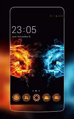 Play Cool Fire and Ice Neon Theme: Gold  Blue