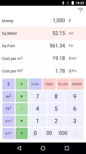 Play Cost per Square Foot/Meter Calc. as an online game Cost per Square Foot/Meter Calc. with UptoPlay