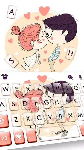 Play Couple Love Kiss Keyboard Theme  and enjoy Couple Love Kiss Keyboard Theme with UptoPlay