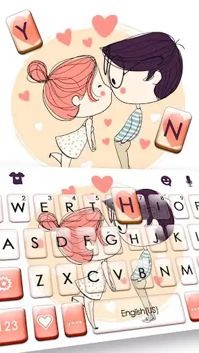 Play Couple Love Kiss Keyboard Theme as an online game Couple Love Kiss Keyboard Theme with UptoPlay