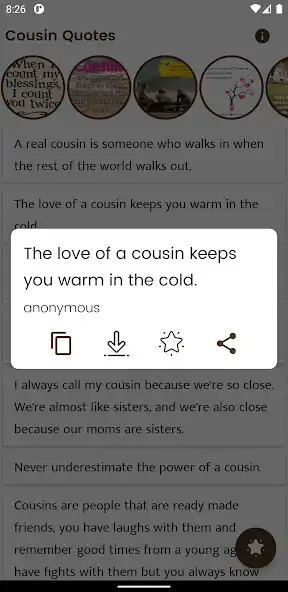 Play Cousin Quotes and Sayings  and enjoy Cousin Quotes and Sayings with UptoPlay