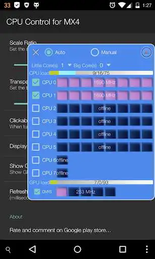 Play CPU Control for MX4