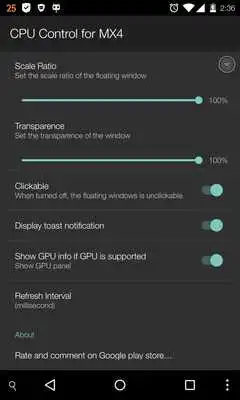 Play CPU Control for MX4