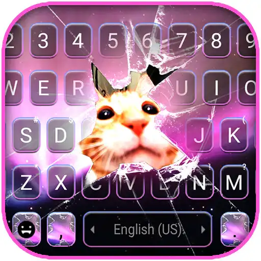 Play Cracked Kitty Screen Keyboard Background APK