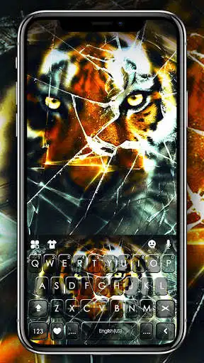 Play Cracked Tiger Screen Keyboard Background  and enjoy Cracked Tiger Screen Keyboard Background with UptoPlay