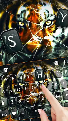 Play Cracked Tiger Screen Keyboard Background as an online game Cracked Tiger Screen Keyboard Background with UptoPlay