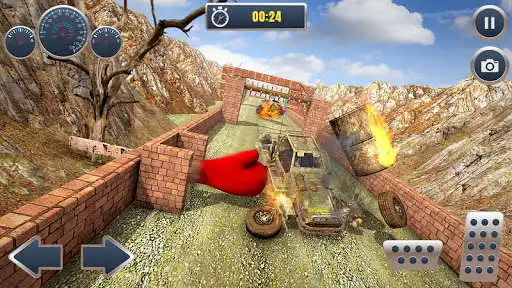 Play Crazy Car Racing Destruction Mania as an online game Crazy Car Racing Destruction Mania with UptoPlay