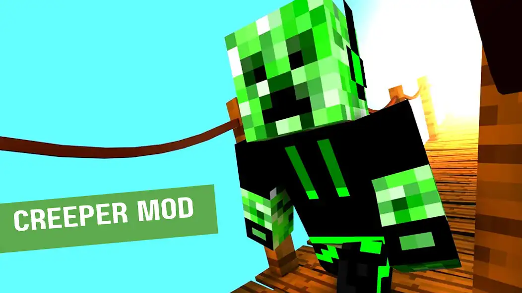 Play Creeper Mod Skin for Minecraft as an online game Creeper Mod Skin for Minecraft with UptoPlay