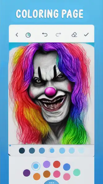 Play Creepy Clown Coloring Bk Scary  and enjoy Creepy Clown Coloring Bk Scary with UptoPlay