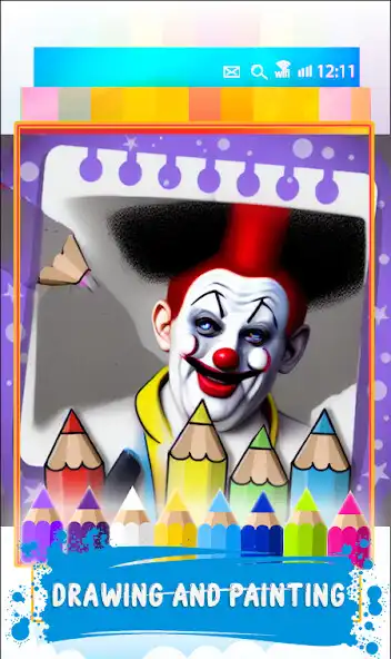 Play Creepy Clown Coloring Bk Scary as an online game Creepy Clown Coloring Bk Scary with UptoPlay