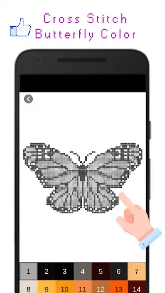 Play Cross Stitch Butterfly Color  and enjoy Cross Stitch Butterfly Color with UptoPlay