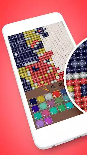 Play Cross Stitch - Color by Number & Letter Coloring  and enjoy Cross Stitch - Color by Number & Letter Coloring with UptoPlay