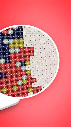 Play Cross Stitch - Color by Number & Letter Coloring as an online game Cross Stitch - Color by Number & Letter Coloring with UptoPlay