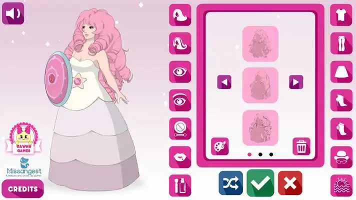 Play Crystal Gem Rose Quartz Dress Up Game