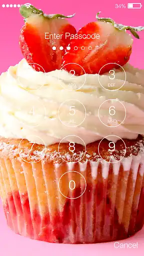 Play Cupcake Strawberry Cream Theme Candy Screen Lock as an online game Cupcake Strawberry Cream Theme Candy Screen Lock with UptoPlay