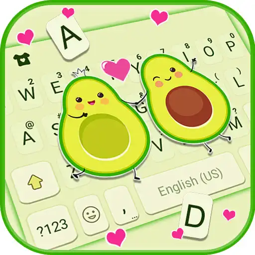 Play Cute Avocado Love Keyboard Background APK