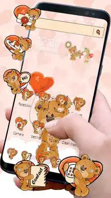 Play Cute Brown Bear Theme Kawaii Bear icons