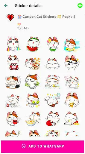 Play Cute Cartoon Cat Stickers for WhatsApp  and enjoy Cute Cartoon Cat Stickers for WhatsApp with UptoPlay