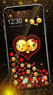 Play Cute Emoji Couple Gravity Theme