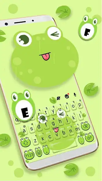 Play Cute Frog Tongue Keyboard Theme as an online game Cute Frog Tongue Keyboard Theme with UptoPlay