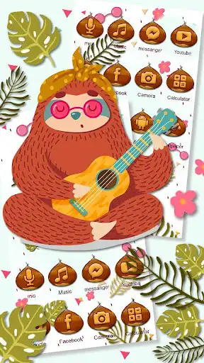 Play Cute Guitar Sloth Themes HD Wallpapers 3D icons as an online game Cute Guitar Sloth Themes HD Wallpapers 3D icons with UptoPlay