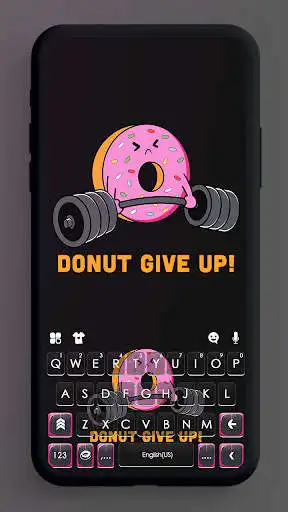 Play Cute Gym Donut Keyboard Background  and enjoy Cute Gym Donut Keyboard Background with UptoPlay