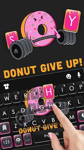 Play Cute Gym Donut Keyboard Background as an online game Cute Gym Donut Keyboard Background with UptoPlay