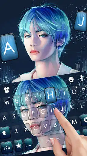 Play Cute Kpop Boy Keyboard Background as an online game Cute Kpop Boy Keyboard Background with UptoPlay