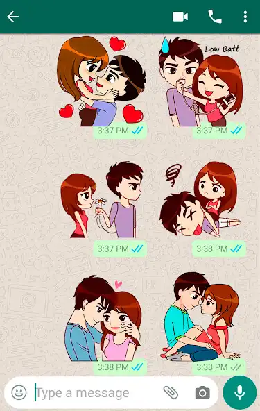 Play Cute love sticker for WhatsApp  and enjoy Cute love sticker for WhatsApp with UptoPlay