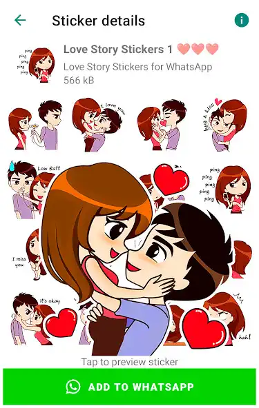 Play Cute love sticker for WhatsApp as an online game Cute love sticker for WhatsApp with UptoPlay