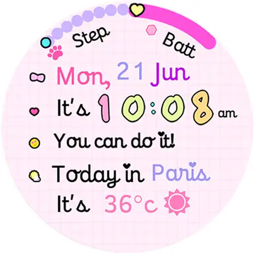 Play Cute Note Watch Face Wear OS APK