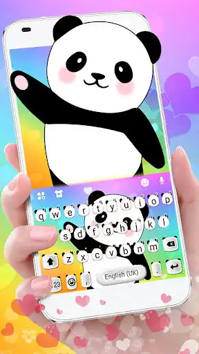 Play Cute Panda Coming Keyboard Theme  and enjoy Cute Panda Coming Keyboard Theme with UptoPlay