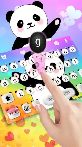 Play Cute Panda Coming Keyboard Theme as an online game Cute Panda Coming Keyboard Theme with UptoPlay