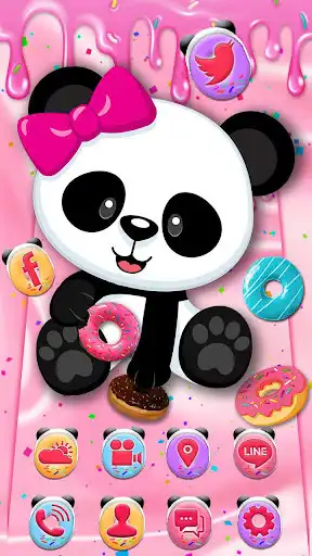 Play Cute, Panda, Donut Themes & Live Wallpapers  and enjoy Cute, Panda, Donut Themes & Live Wallpapers with UptoPlay