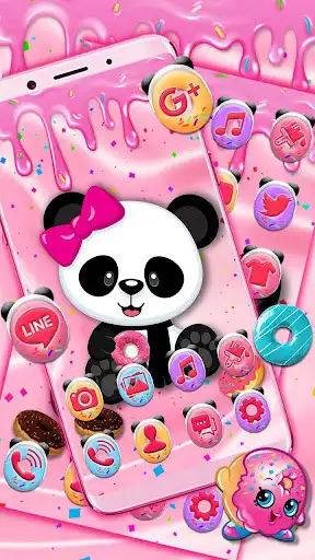 Play Cute, Panda, Donut Themes & Live Wallpapers as an online game Cute, Panda, Donut Themes & Live Wallpapers with UptoPlay