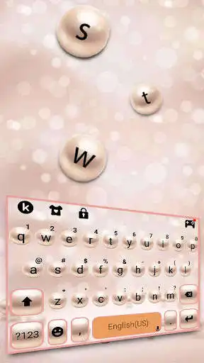 Play Cute Pearls Keyboard Theme as an online game Cute Pearls Keyboard Theme with UptoPlay