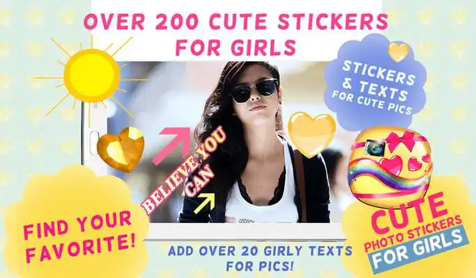 Play Cute Photo Stickers for Girls