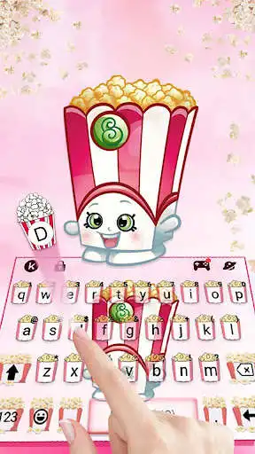 Play Cute Popcorn Keyboard Theme as an online game Cute Popcorn Keyboard Theme with UptoPlay