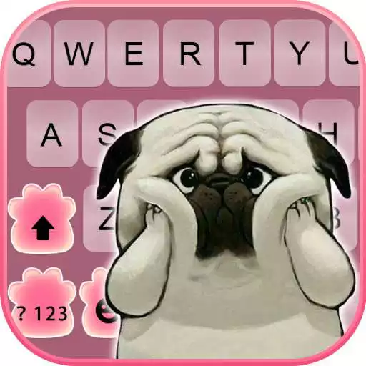 Play Cute Pug Puppy Keyboard Background APK