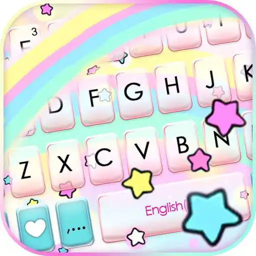 Play Cute Rainbow Stars Keyboard Background APK